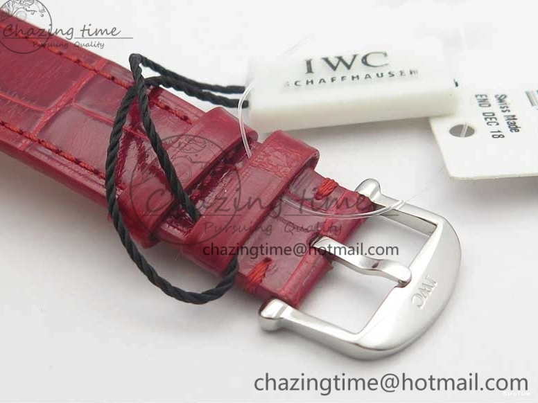 MIROTIME 0317 Portofino Automatic 37 SS M+F 1:1 Best Edition Silver Dial RG Markers on Red Crocodile Strap A Reliable 7154